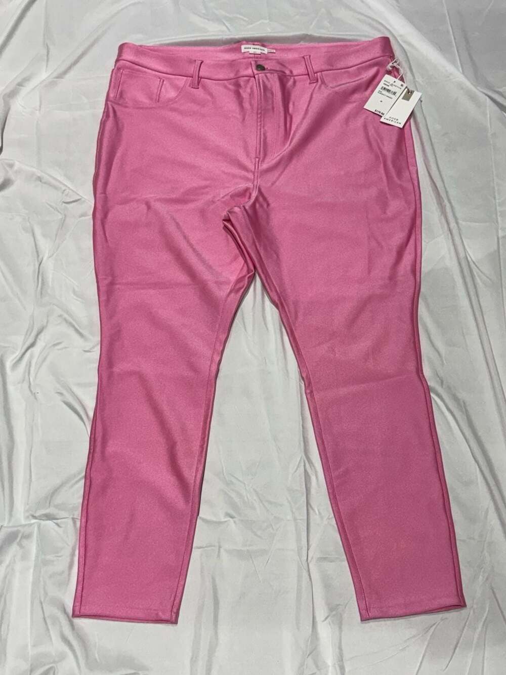 Good American Compression Shine Pants Size 20 Sorority Pink NWT $179